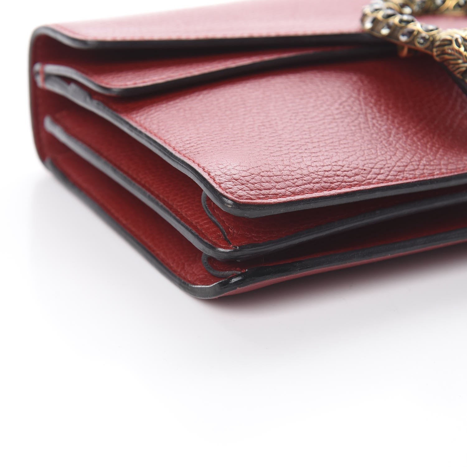 Gucci Dollar Calfskin Swarovski Crystal Small Dionysus Shoulder Bag Hibiscus Red 5 of 8