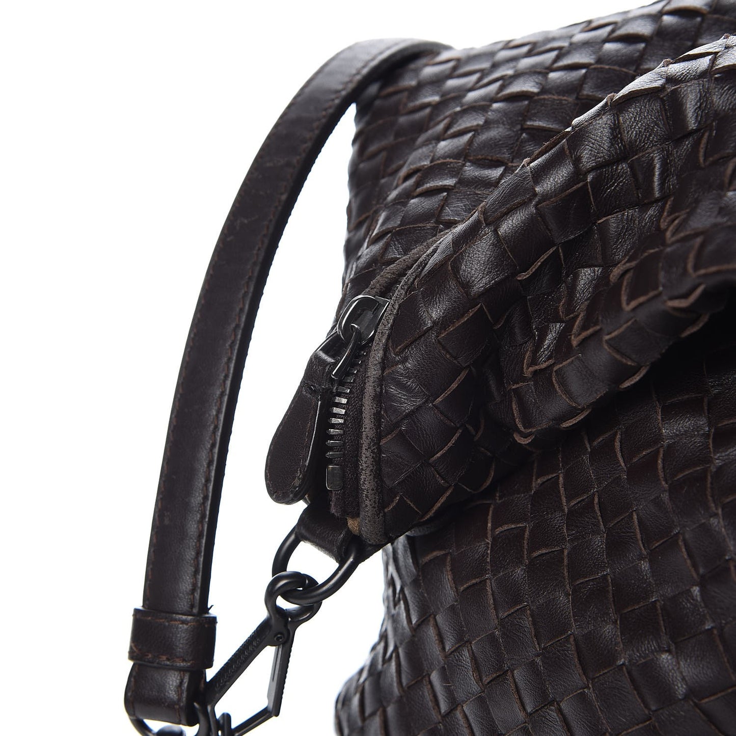 Nappa Intrecciato Maxi Convertible Tote Ebano