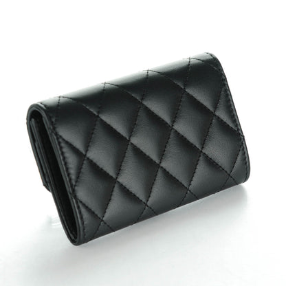 Chanel Lambskin Quilted Flap Card Holder Black 3 of 8