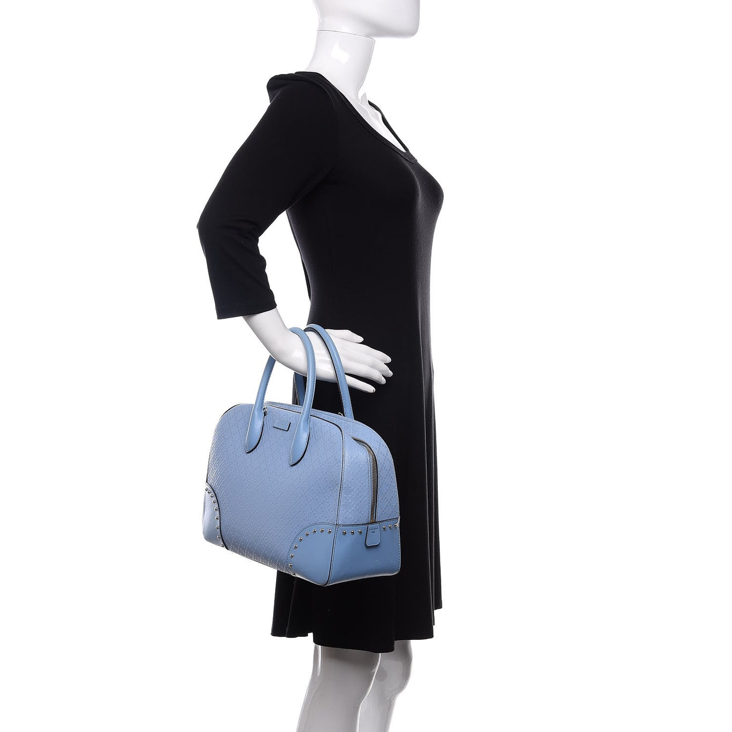 Bright Diamante Top Handle Bag Mineral Blue