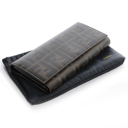Fendi Zucca Spalmati Continental Wallet Tobacco Cioccolato 4 of 10
