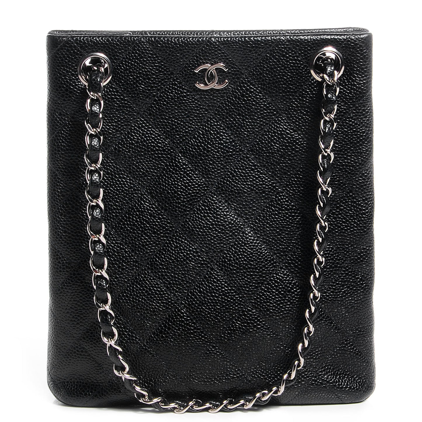 Caviar Quilted Small Shoulder Bag Black