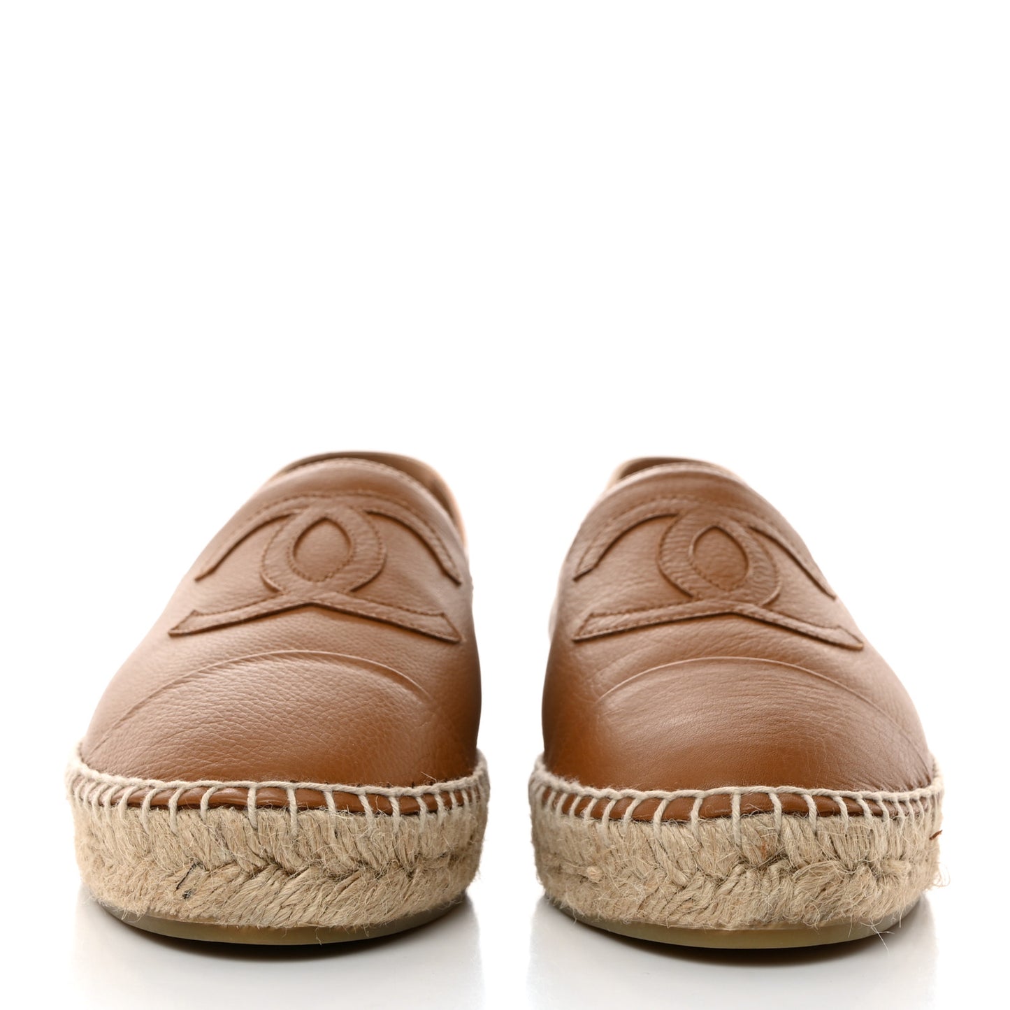 Lambskin CC Espadrilles 39 Light Brown