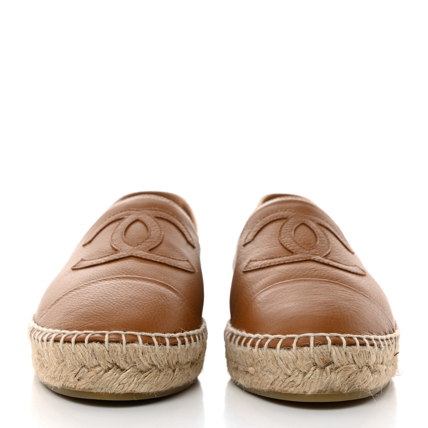 Chanel Lambskin CC Espadrilles 39 Light Brown 2 of 9