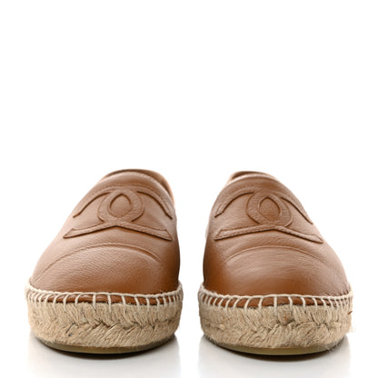 Chanel Lambskin CC Espadrilles 39 Light Brown 2 of 9