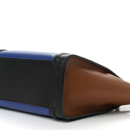 Celine Smooth Drummed Calfskin Nano Tri-Color Luggage Indigo 9 of 9