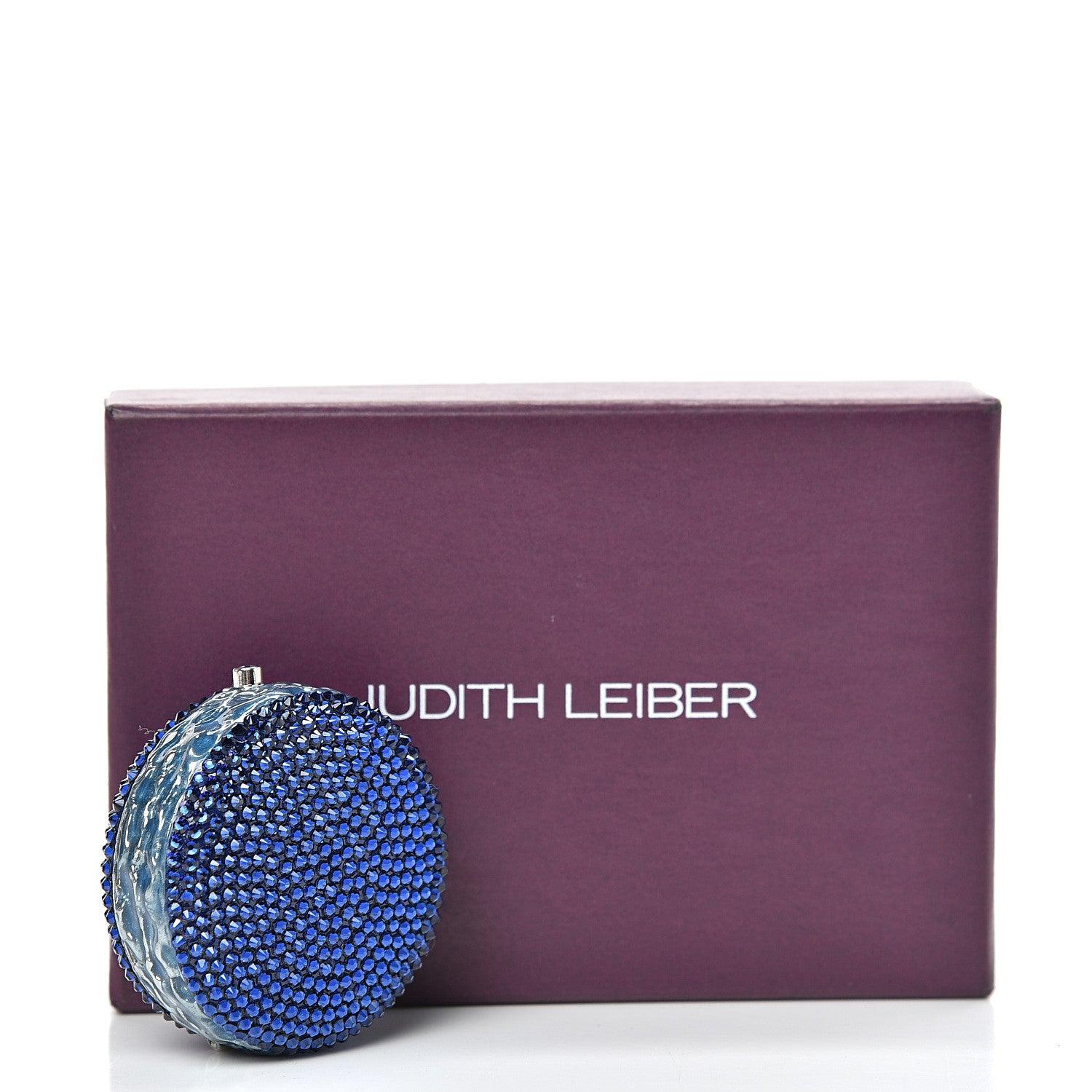 Judith Leiber Crystal French Macarons Minaudiere Pill Box Blue 6 of 6