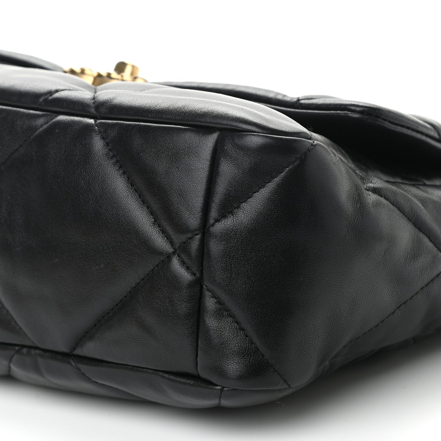 Lambskin Quilted Large Chanel 19 Flap Black