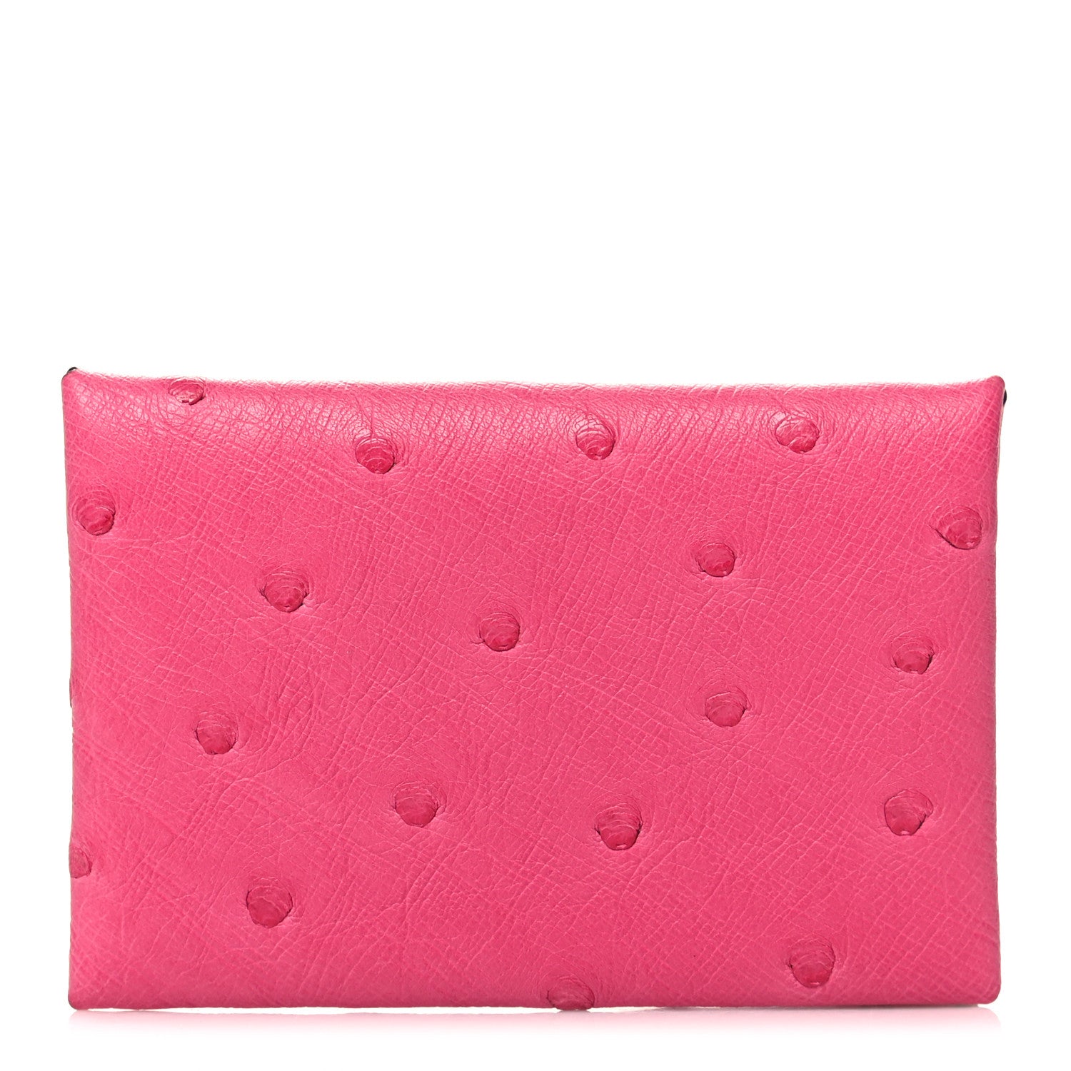 Hermes Ostrich Calvi Rose Tyrien 1 of 10