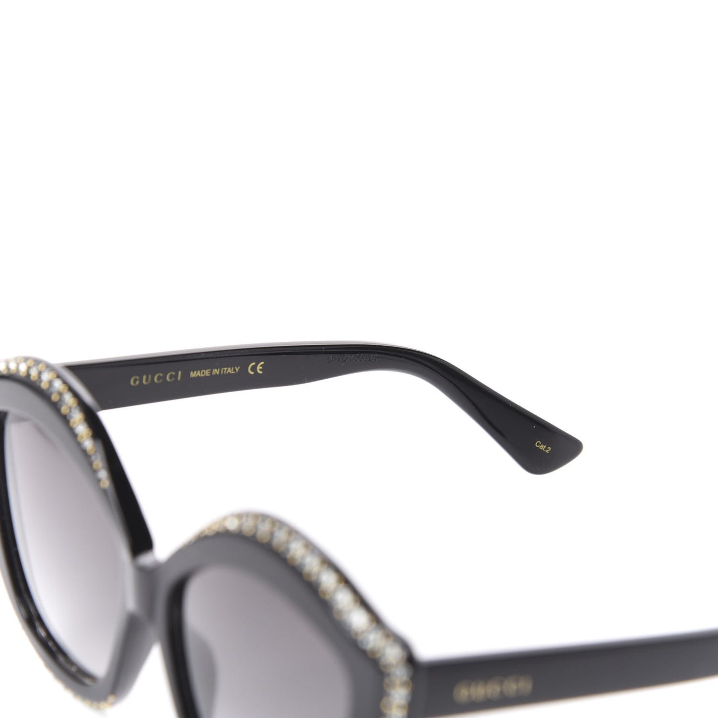 Crystal Cat Eye GG0118S Sunglasses Black