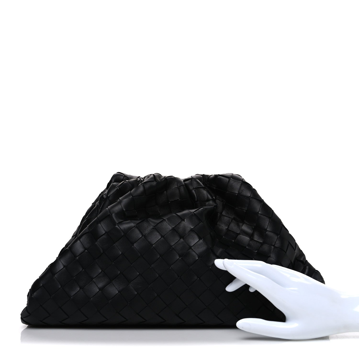 Bottega Veneta Nappa Maxi Intreccio The Pouch Oversized Clutch Black 2 of 11