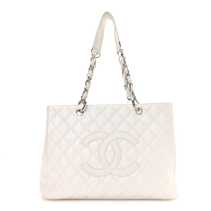 Chanel Caviar Quilted Grand Shopping Tote GST White 1 of 11
