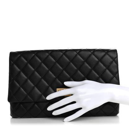 Chanel Aged Calfskin Quilted Reissue 2.55 Clutch Black 2 of 7