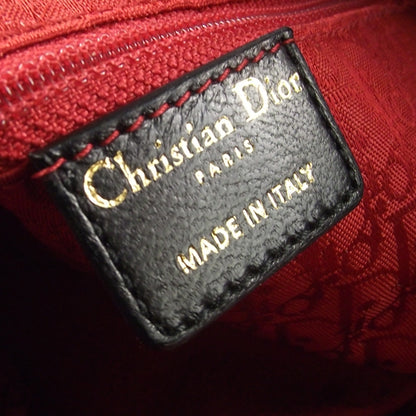 Christian Dior Leather Medium Cannage Tote Black 6 of 9