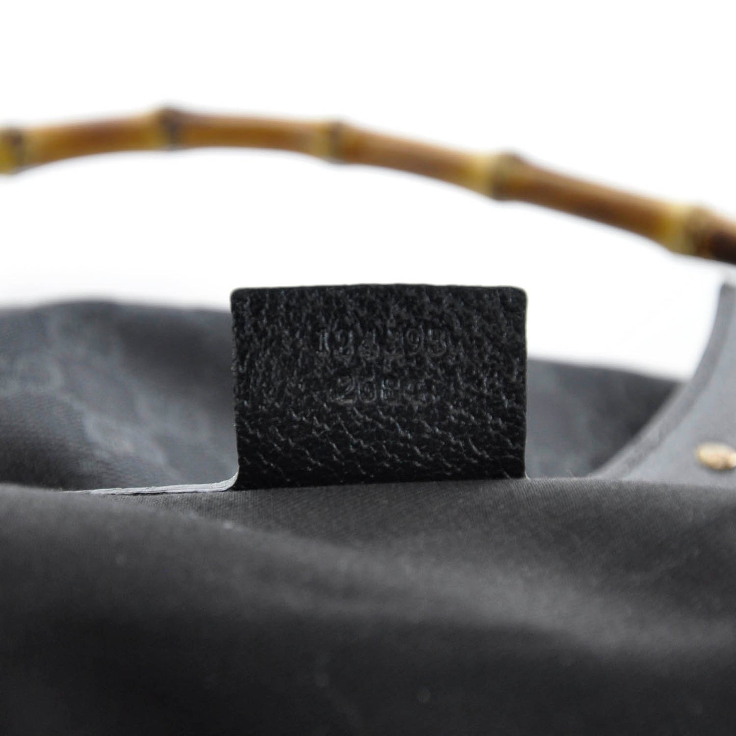 Monogram Bamboo Handle Shoulder Bag Black