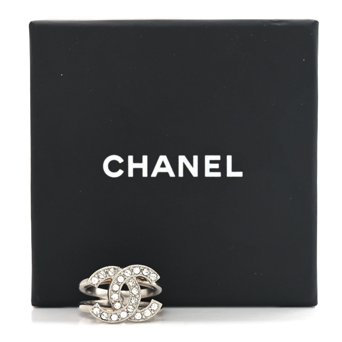Crystal CC Ring 54 7 Silver