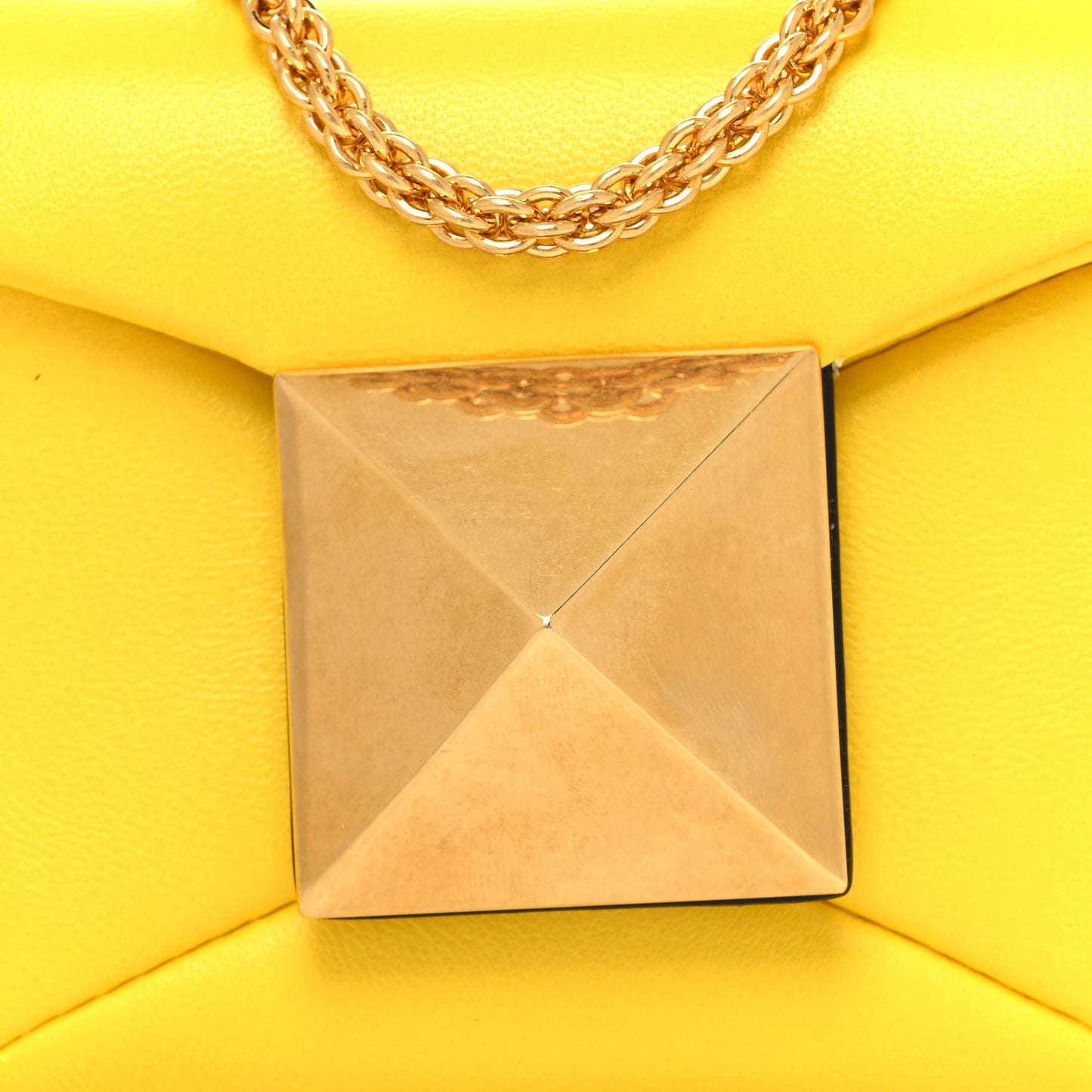 Nappa Micro One Stud Chain Bag Bright Lemon