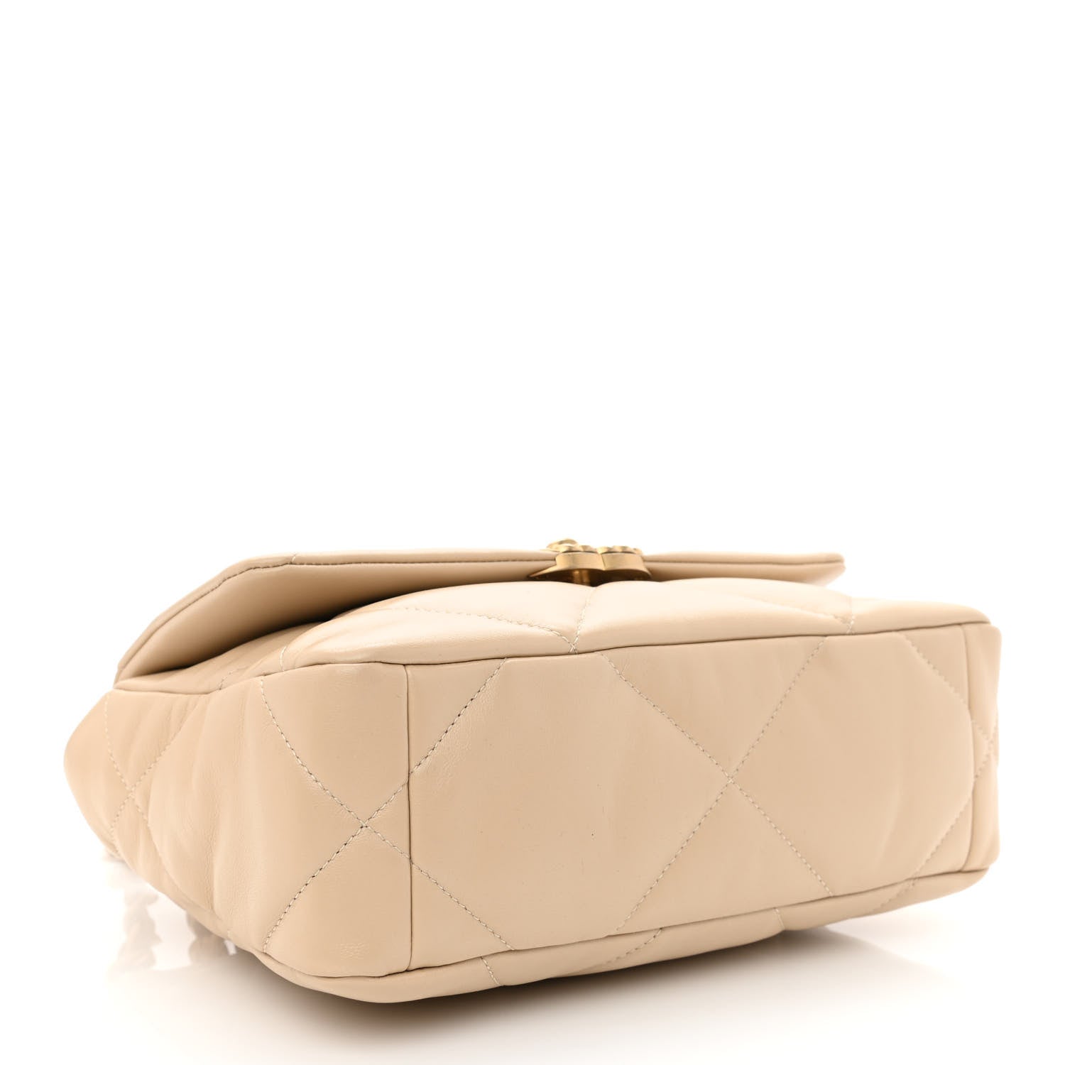 Chanel Lambskin Quilted Medium Chanel 19 Flap Light Beige 4 of 11