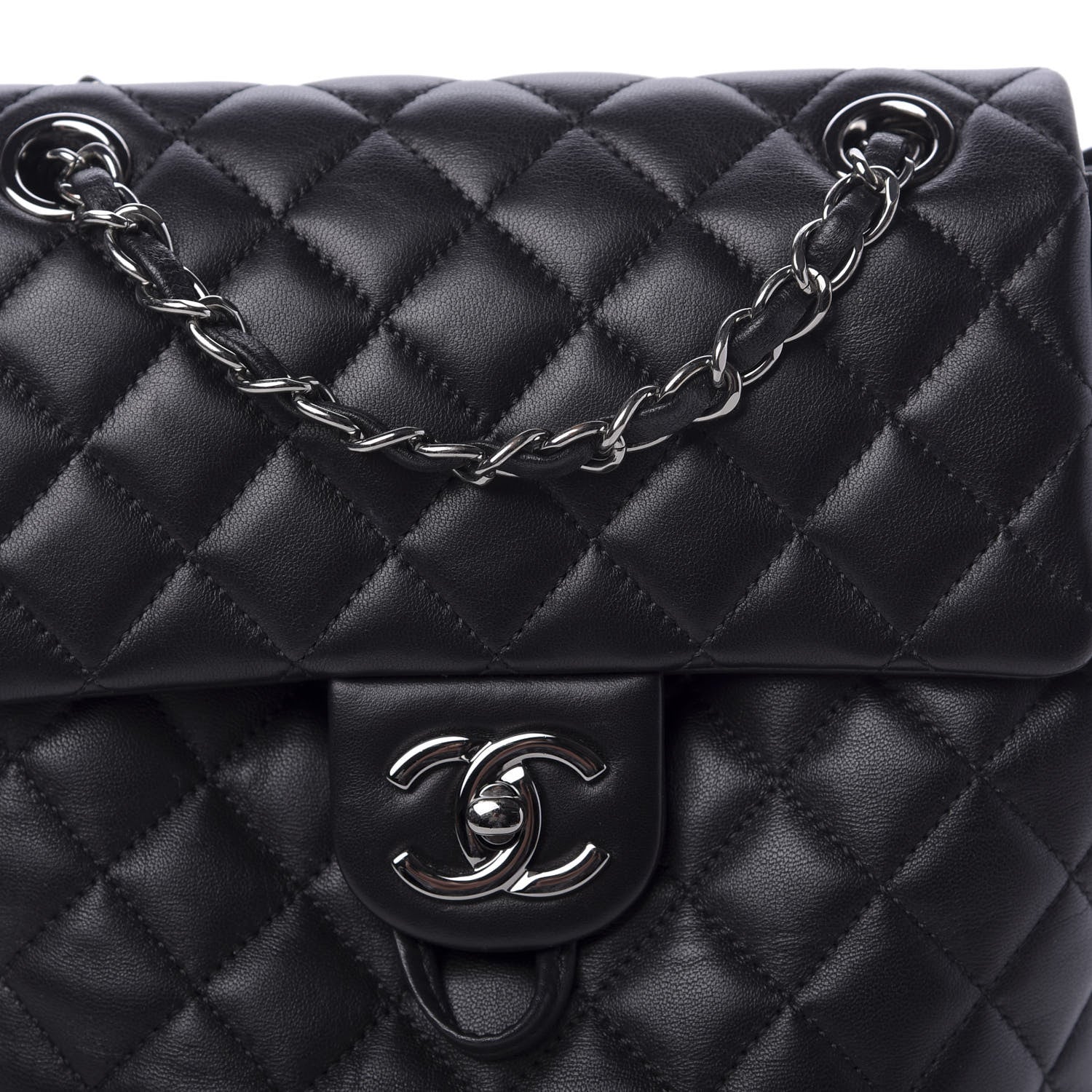 Chanel Lambskin Quilted Small Urban Spirit Backpack Black 9 of 10