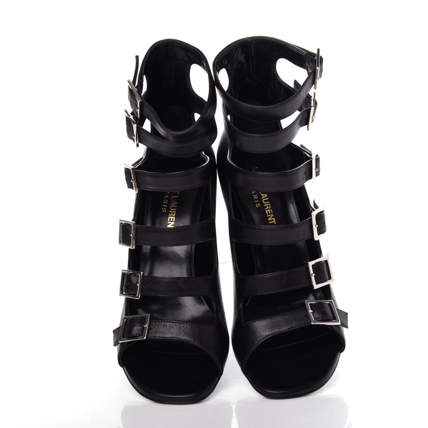 Calfskin Babies 90 Multi Strap Sandal 37.5 Black