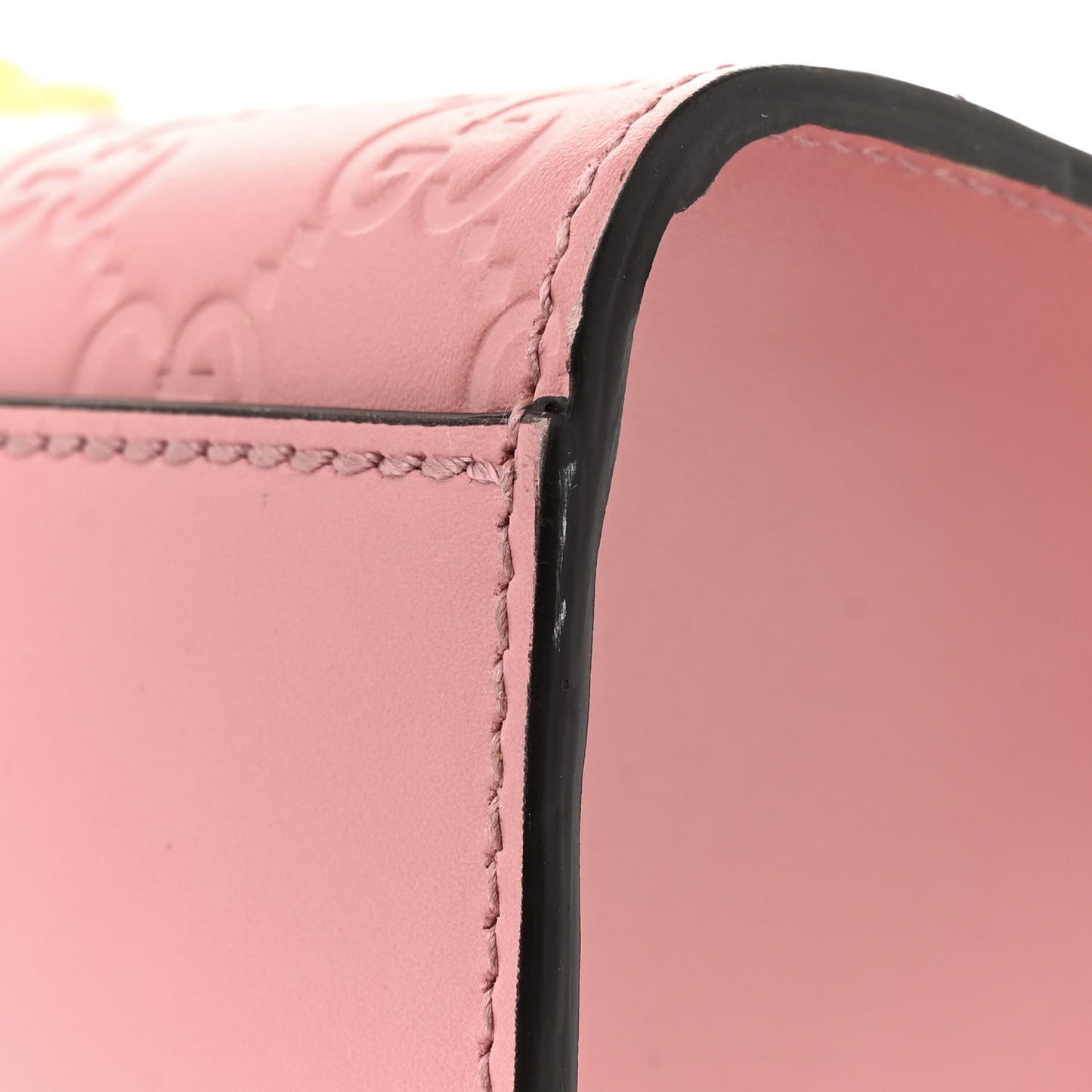Guccissima Signature Medium Padlock Shoulder Bag Rose Baby Candy