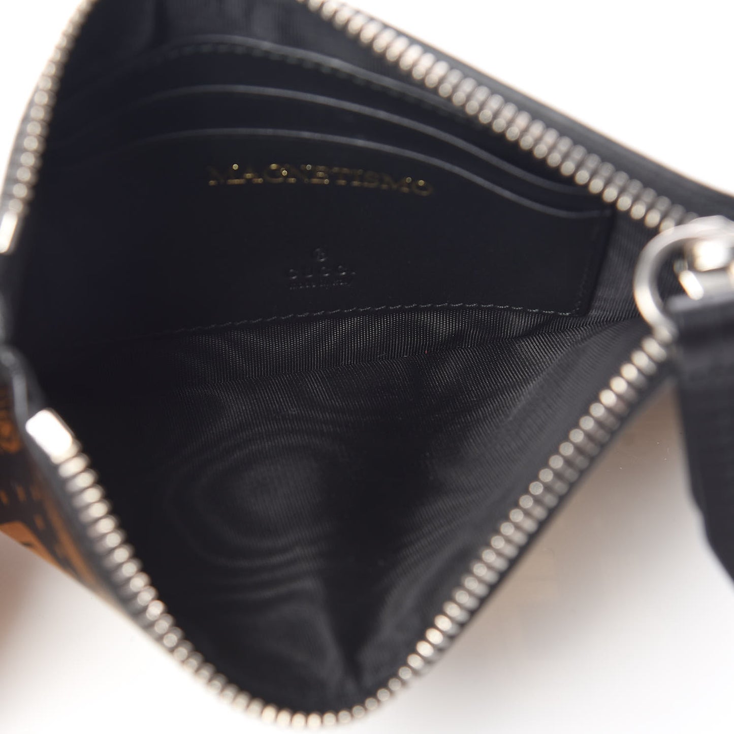 X SEGA Calfskin GUCCY Stars Small Zip Pouch Black Gold