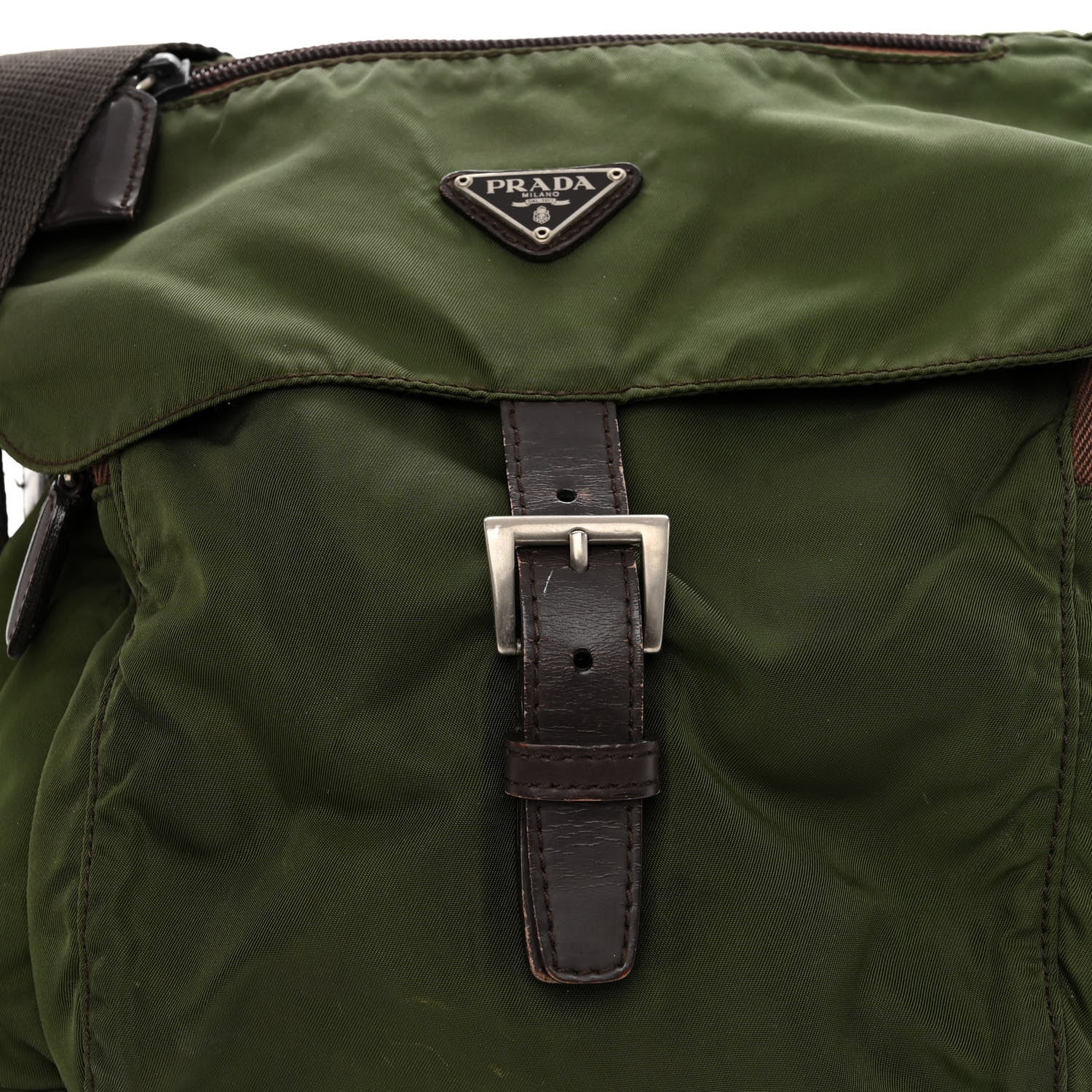 Prada Nylon Vela Small Hunting Bag Green 8 of 14