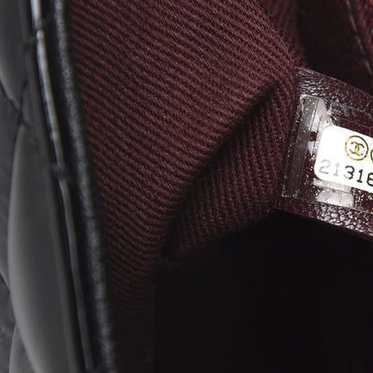 Chanel Patent Goatskin Quilted Medium CC Eyelet Flap Black 9 of 10