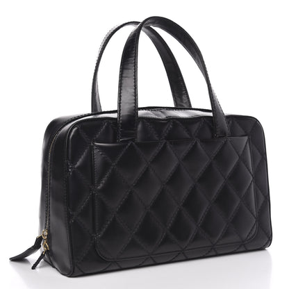 Chanel Calfskin Stitch Surpique Bowler Black 3 of 16