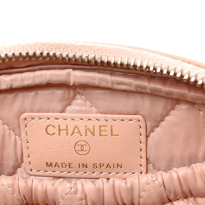 Chanel Caviar Quilted Small Curvy Pouch Cosmetic Case Light Pink 6 of 10