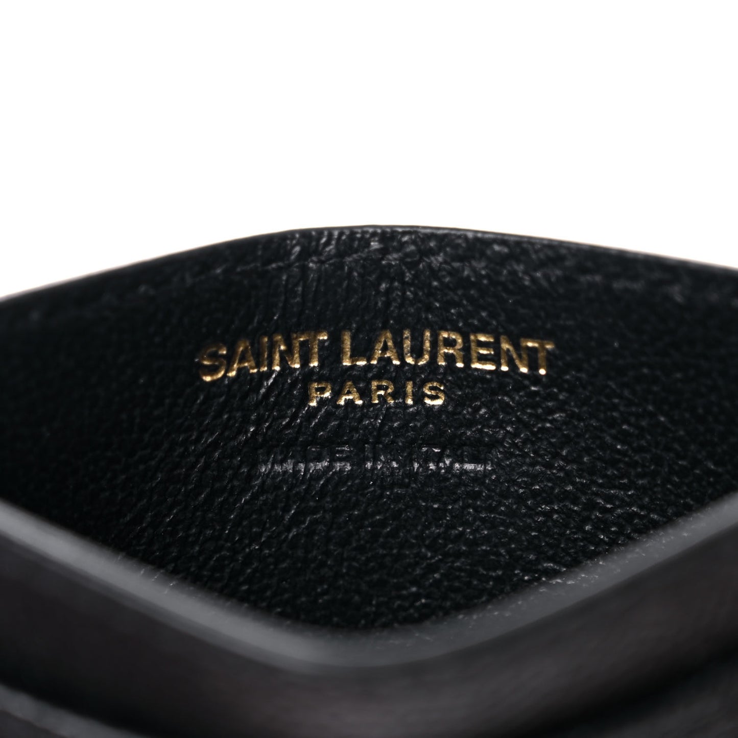 Grain De Poudre Matelasse Chevron Monogram Credit Card Case Black
