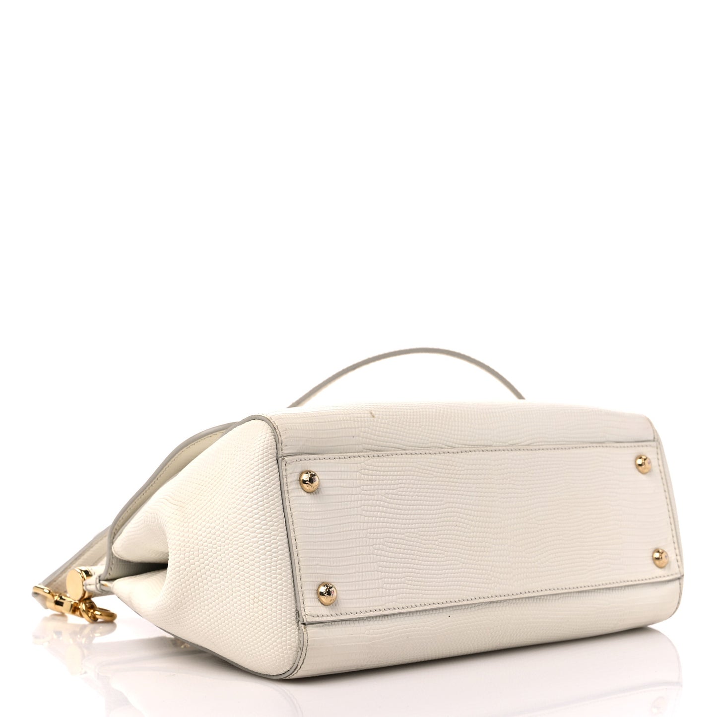 Stampa Iguana Crystal Medium Miss Sicily Satchel White
