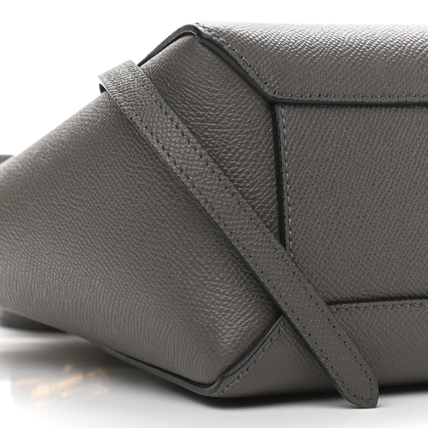 Celine Grained Calfskin Pico Belt Bag Grey 9 of 10