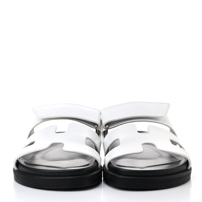 Hermes Calfskin Womens Chypre Sandals 35 White 2 of 9