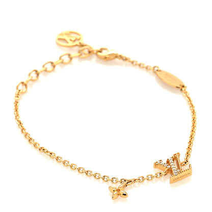 Louis Vuitton Metal Crystal LV Iconic Bracelet Gold 1 of 7