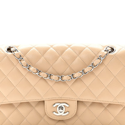 Chanel Caviar Quilted Medium Double Flap Beige 8 of 10