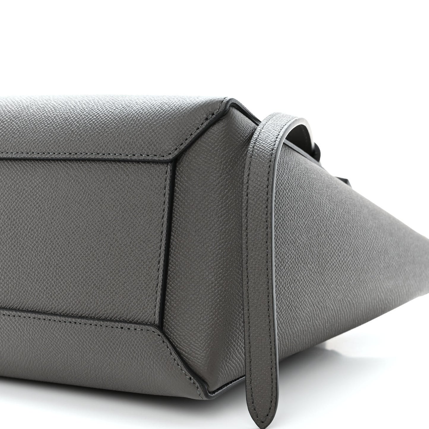 Grained Calfskin Micro Belt Bag Grey