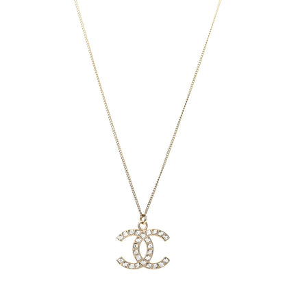 Chanel Baguette Crystal CC Necklace Gold 1 of 5