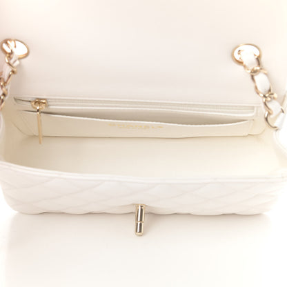 Chanel Lambskin Quilted Mini Rectangular Flap White 5 of 11