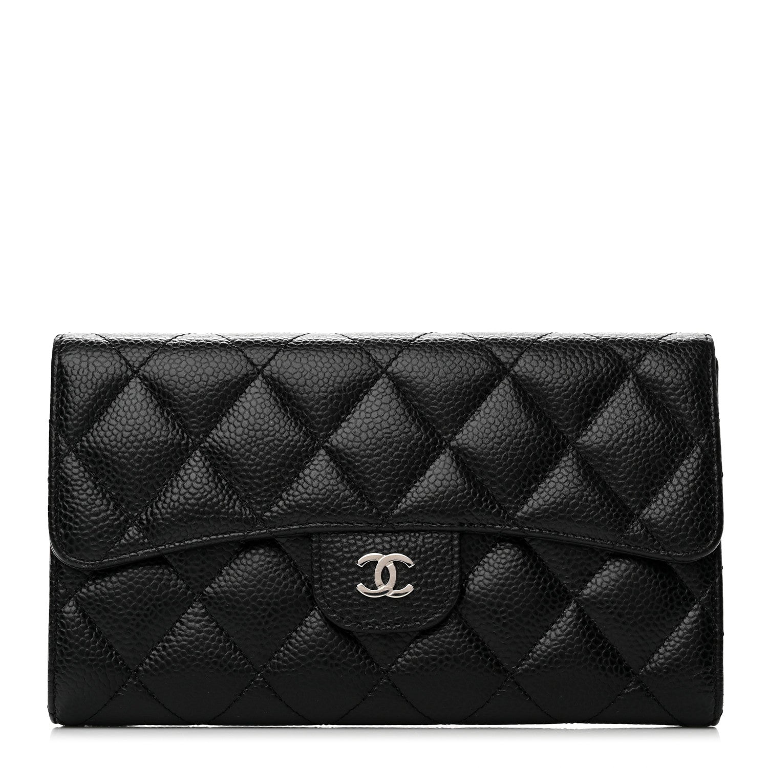 Chanel Caviar Quilted Large Flap Wallet Black 1 of 7