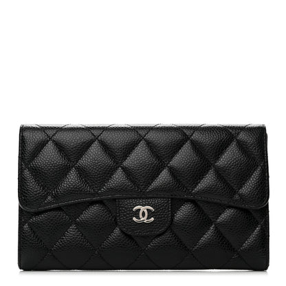 Chanel Caviar Quilted Large Flap Wallet Black 1 of 7