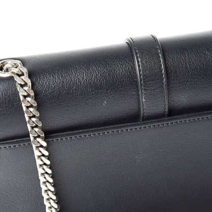 Saint Laurent Calfskin Fringe Small Monogram Satchel Black 9 of 12