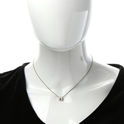 Hermes Lacquered Palladium Mini Pop H Pendant Necklace White 2 of 5