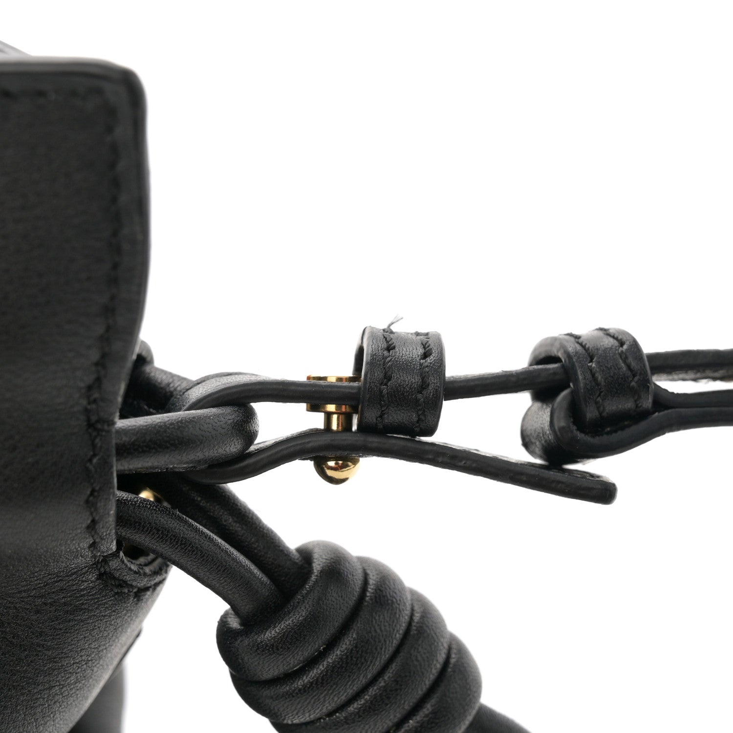 Loewe Calfskin Mini Flamenco Knot Clutch Black 10 of 10
