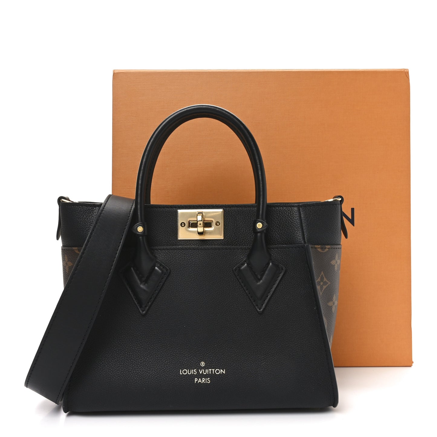 Calfskin Monogram On My Side PM Black