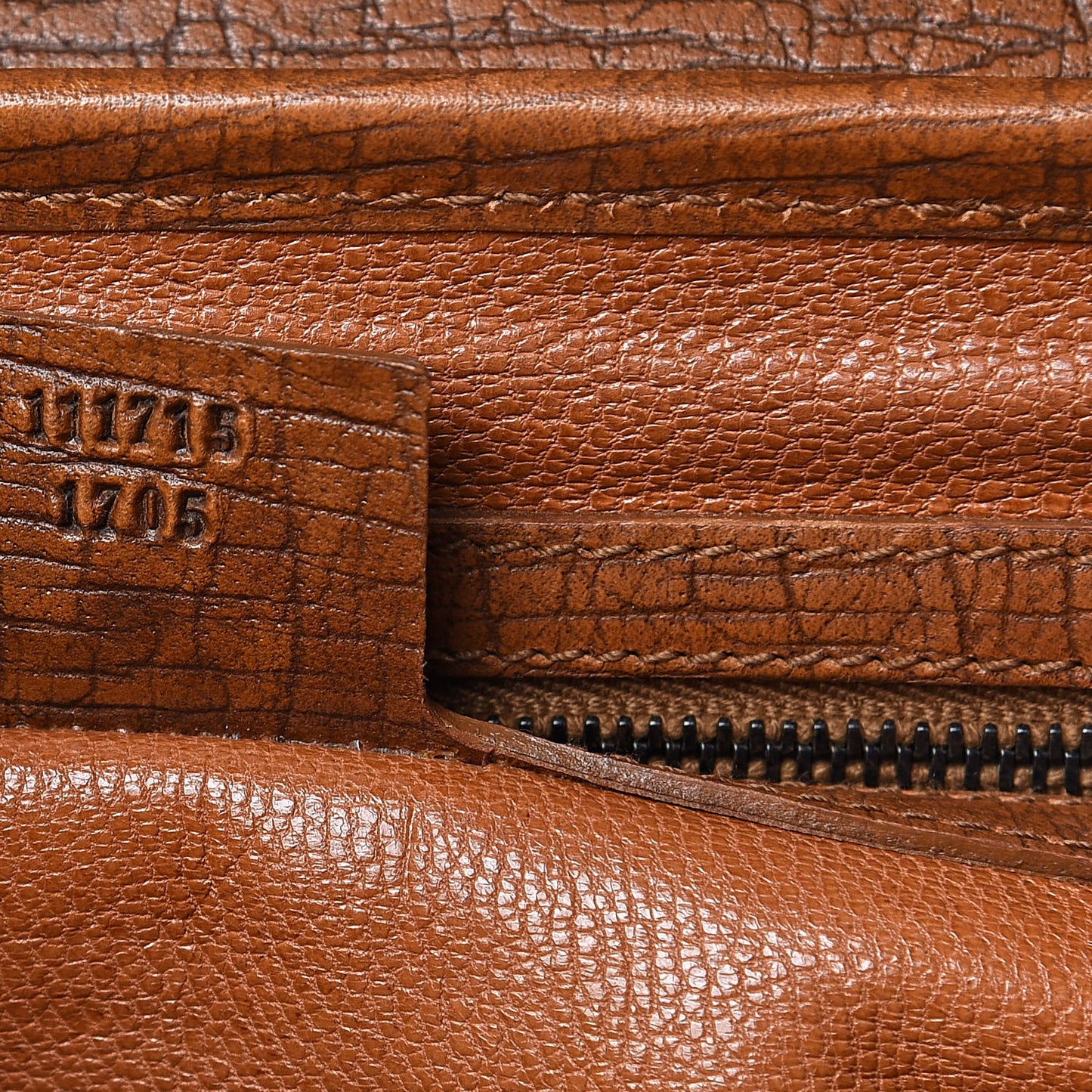Calfskin Bamboo Bullet Satchel Brown