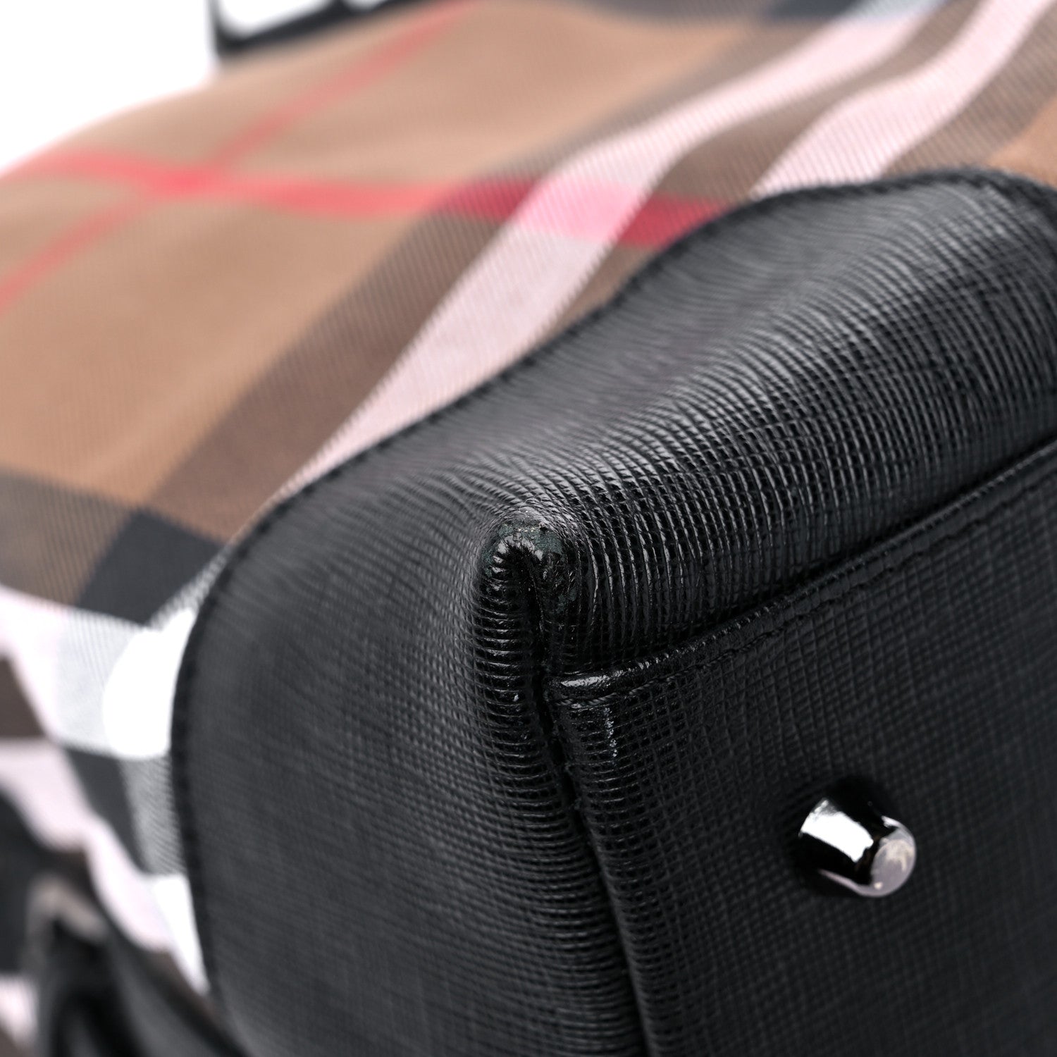 Burberry Canvas Check Duffle Bag Dark Brown 9 of 11