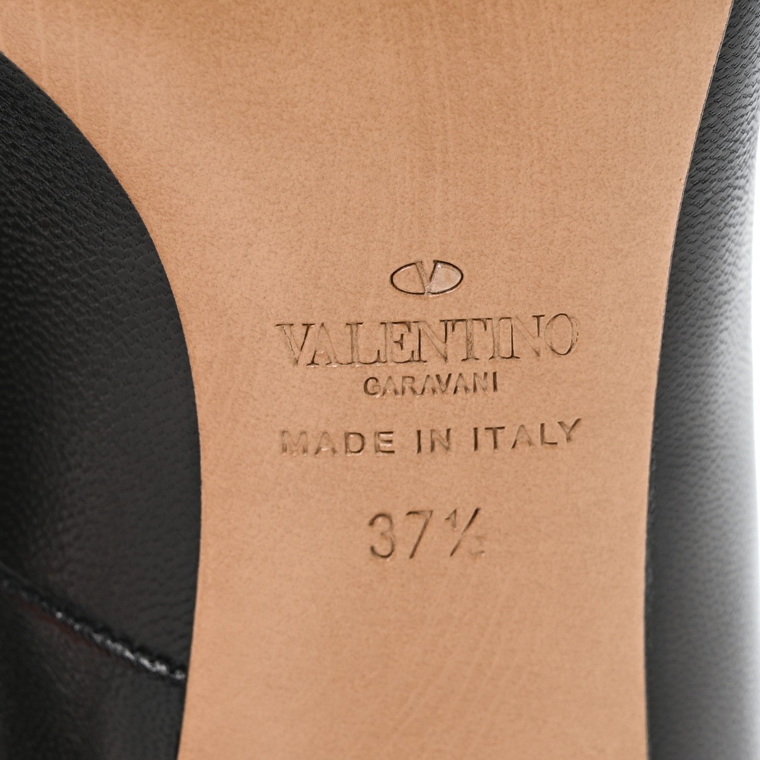 Valentino Garavani Nappa Love Latch 50mm Pumps 37.5 Black Poudre 7 of 8