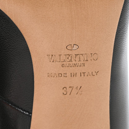 Valentino Garavani Nappa Love Latch 50mm Pumps 37.5 Black Poudre 7 of 8