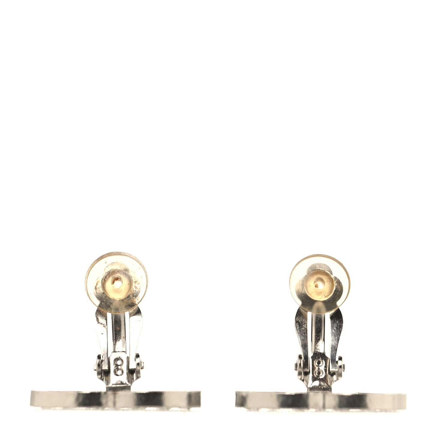 Crystal Baguette CC Ear Clip Silver